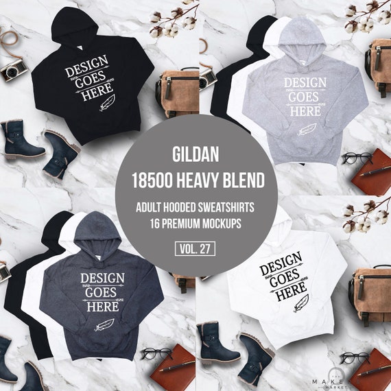 Hoodie Mock Up Sweat Shirt Download Gildan 18500 Blanks Etsy