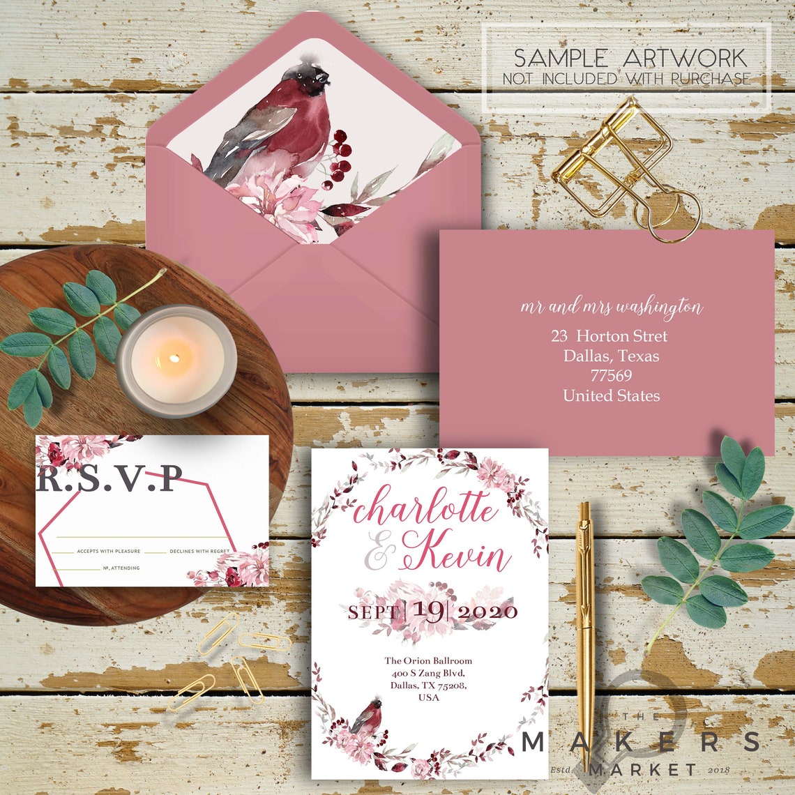 Download Wedding Mockup/ Invitation Suite Mockup/ Envelope Mockup/ | Etsy