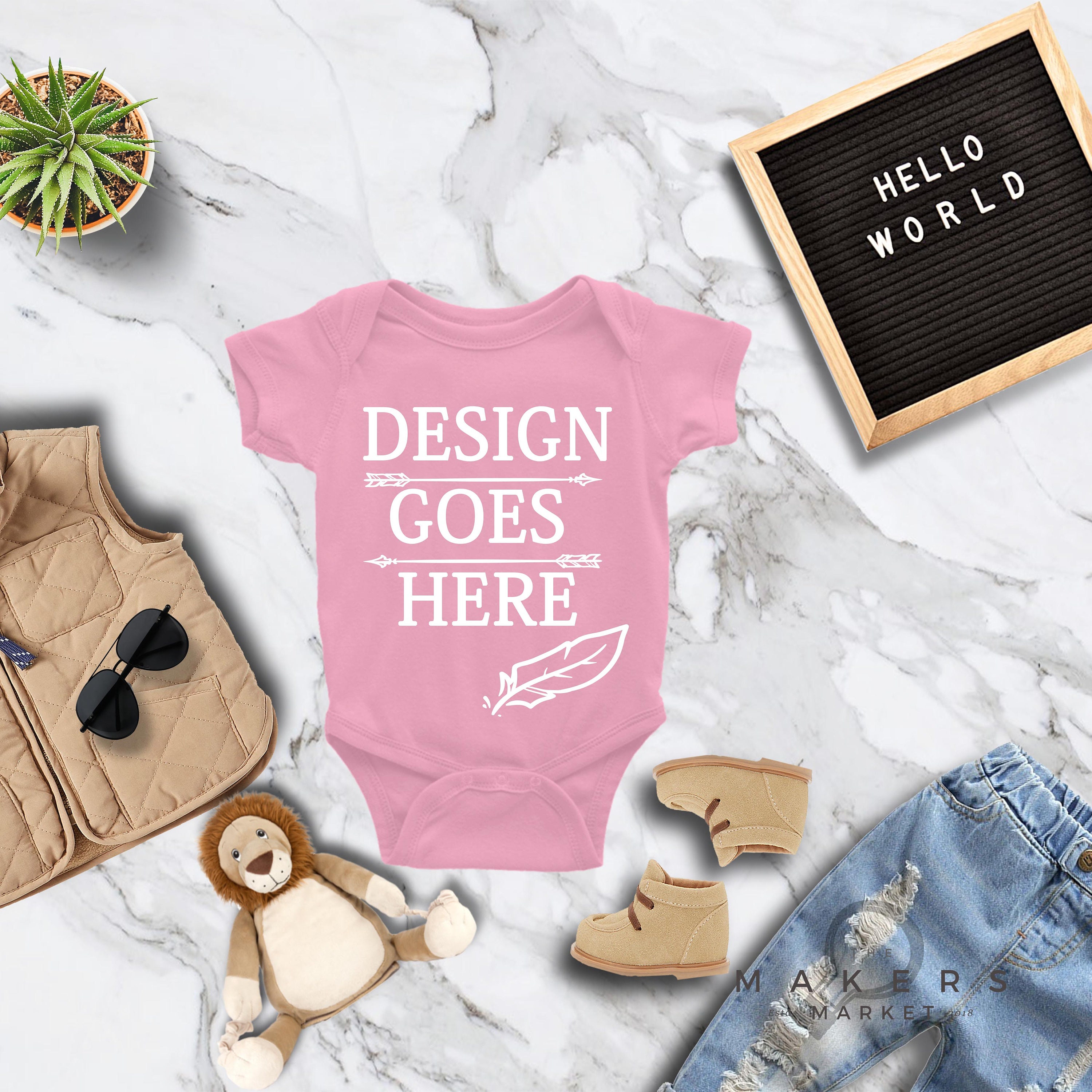 Download Baby Pink Bodysuit Mock-up/ Bodysuit Download/ Baby Bodysuit | Etsy