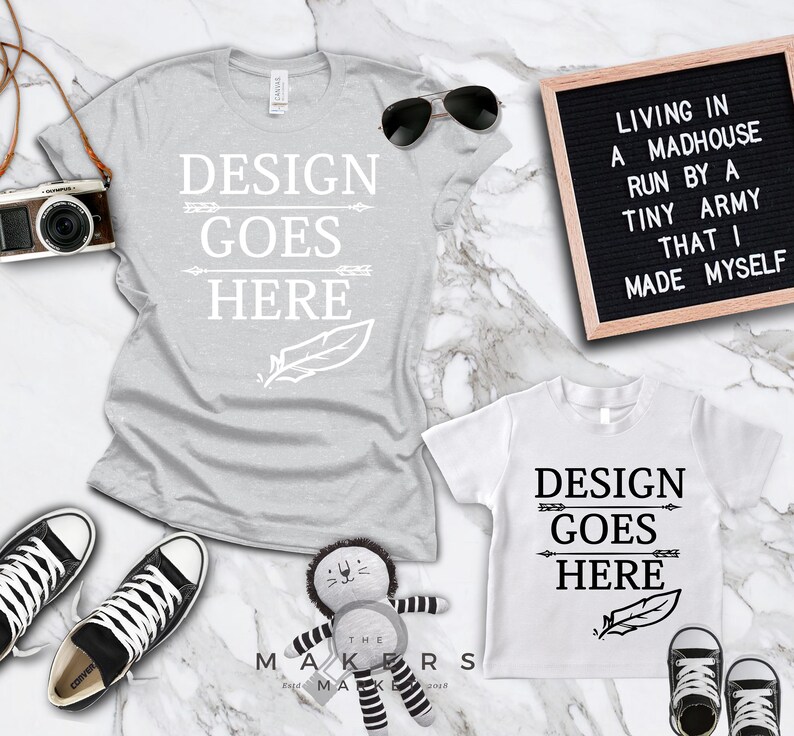 Download Mommy and Me Mockups/ Baby and Adult Shirts/ Toddler and ...