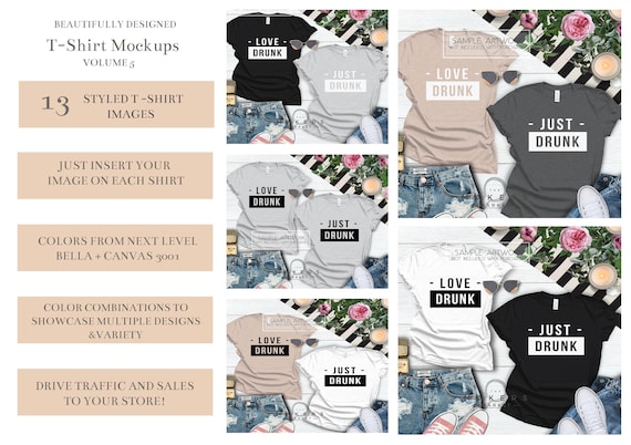 Download T Shirt Mock Up Bella Canvas T Shirts 3001t T Shirt Mockup Etsy