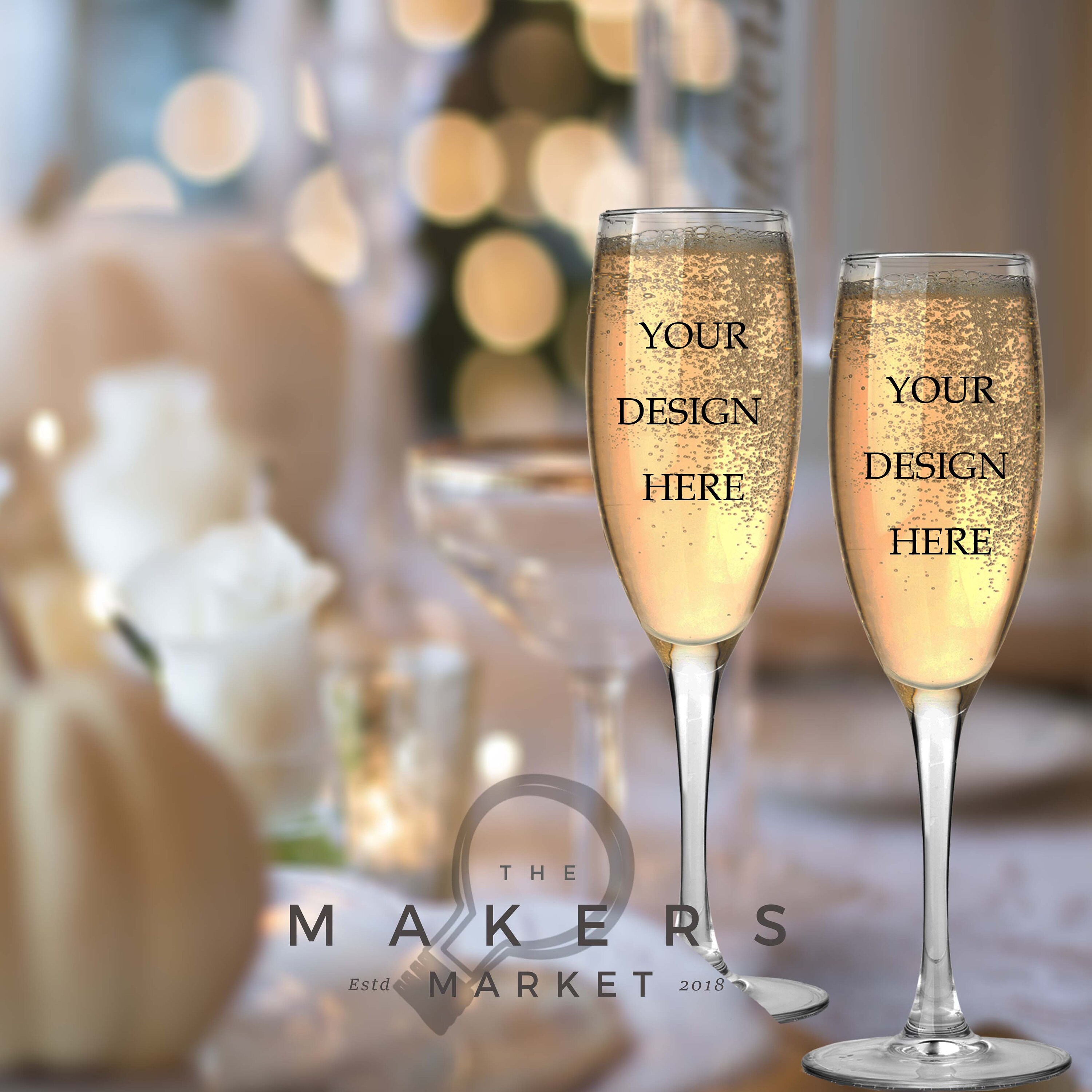 Download Wedding Mockup Glass Mockup Stock Photo Wedding Champagne Etsy