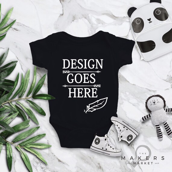 Black Bodysuit Mock Up Bella Canvas Bodysuits 3001b Bodysuit Etsy
