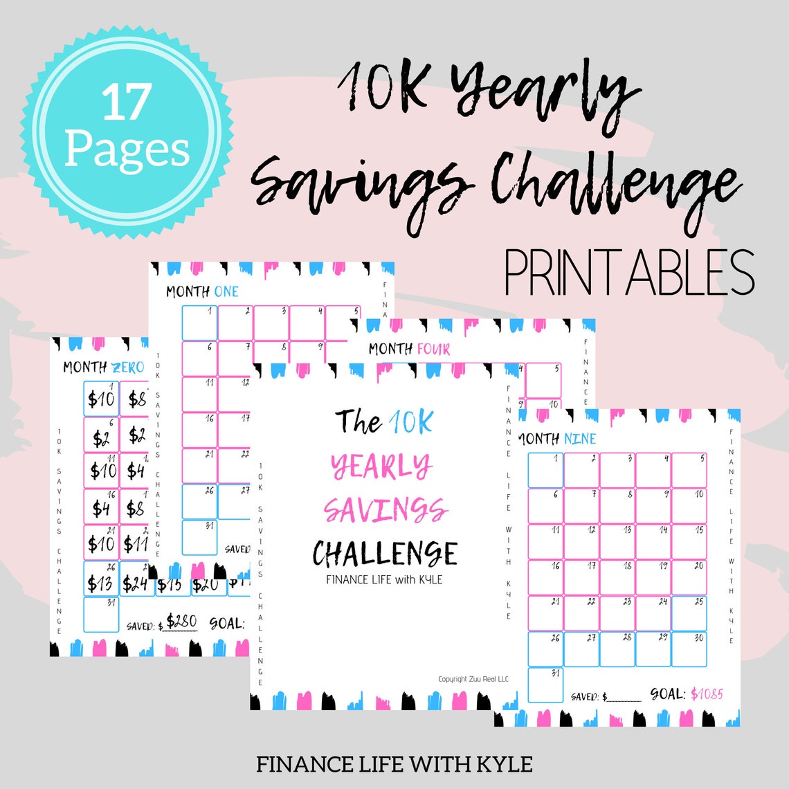 The 10k yearly savings challenge planner track your savings etsy