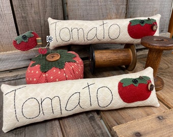 Patrón digital de almohada flaca de tomate