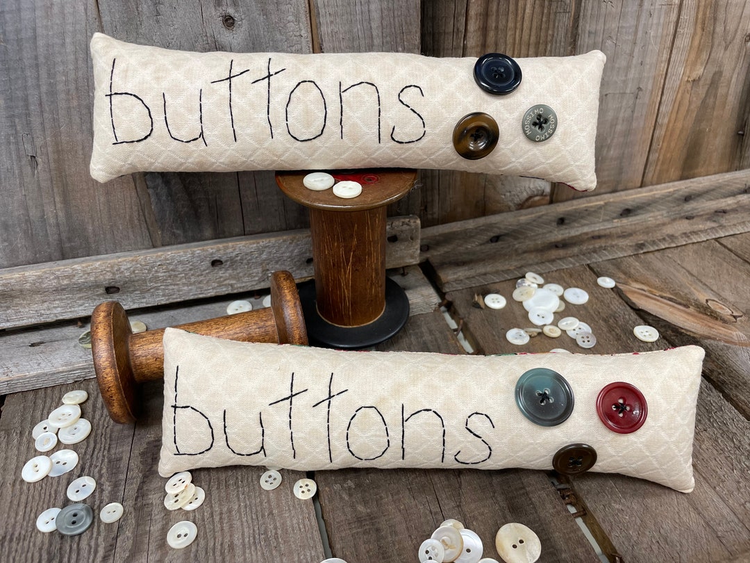 Buttons Skinny Pillow PDF Pattern Etsy