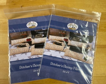 Stitchers Skinny Pillow PDF Pattern Set of 4