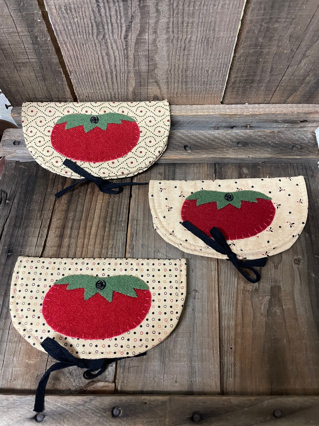 Wool Applique Tomato Needlebook - Etsy