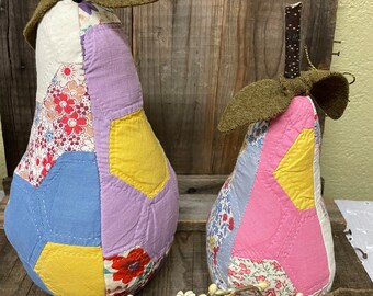 Vintage Patchwork Pear