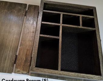 Hardwood Dice Tray, Handmade Dice Box, Dice Storage box, RPG box, DnD Dice Book, Custom Dice Box, Felt Lined Box, The DM