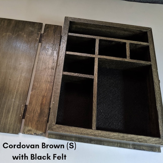 Hardwood Dice Tray, Handmade Dice Box, Dice Storage box, RPG box, DnD Dice Book, Custom Dice Box, Felt Lined Box, The DM