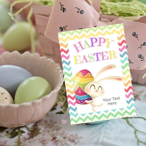 Easter Treat Tags, Easter Gift Tags,  Editable Easter Treat Tags, Easter Printable Tags, Happy Easter Treat Tags