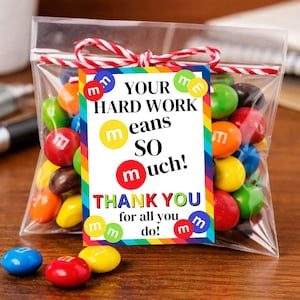 Afdrukbare cadeaukaartjes voor lerarenwaardering, bedankkaartjes, chocoladesuikergoed (pdf)