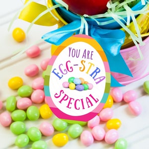 Easter Treat Tags, Easter Gift Tags, Eggstra Special Treat Tags,  Easter Basket Tags, Easter Egg Treat Tags