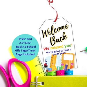 Back To School Tag, Printable Back To School Tag, Back To School Gift Tag, Welcome Back Tag, School Tag, First Day of School Tag