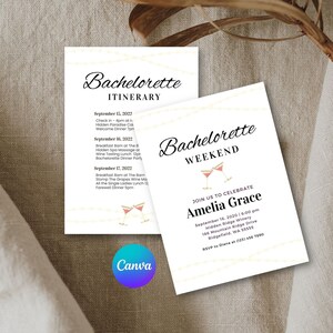 Bachelorette Itinerary Template, Bachelorette Party Invite, Nash Bach Invitation, Bachelorette Weekend Itinerary, Bachelorette Invitation