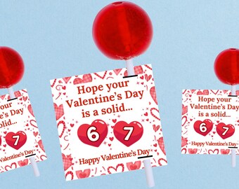 Printable Valentines Day Lollipop Holder Tags (PDF Pattern)