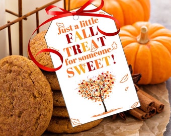 Printable Fall Treat Tag, Autumn Gift Tag (PDF)