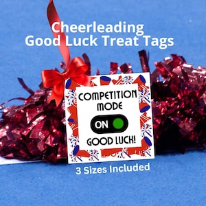 Cheer Tag, Cheerleading Treat Tag, Good Luck Cheer Tag, Cheer Snack Tag,  Printable Cheer Tag, Cheerleading Tag, Cheerleader Tag, Cheer Camp
