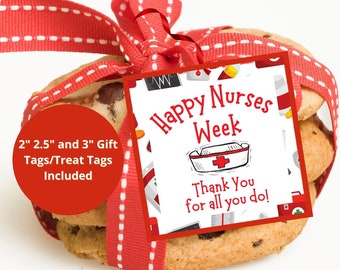 Nurse Appreciation Gift Tags, Happy Nurses Week (Printable PDF)