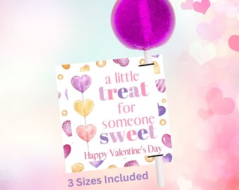 Printable Valentine Lollipop Holder Tags (Digital Download)