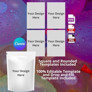Juice Pouch Template, Blank Juice Pouch Template, Drink Pouch Template, Editable Juice Pouch Template, Juice Pouch Label, Juice Pouch Label