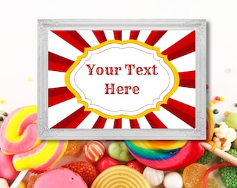 Editable Carnival Birthday Sign, Circus Party Decor (Digital Download)