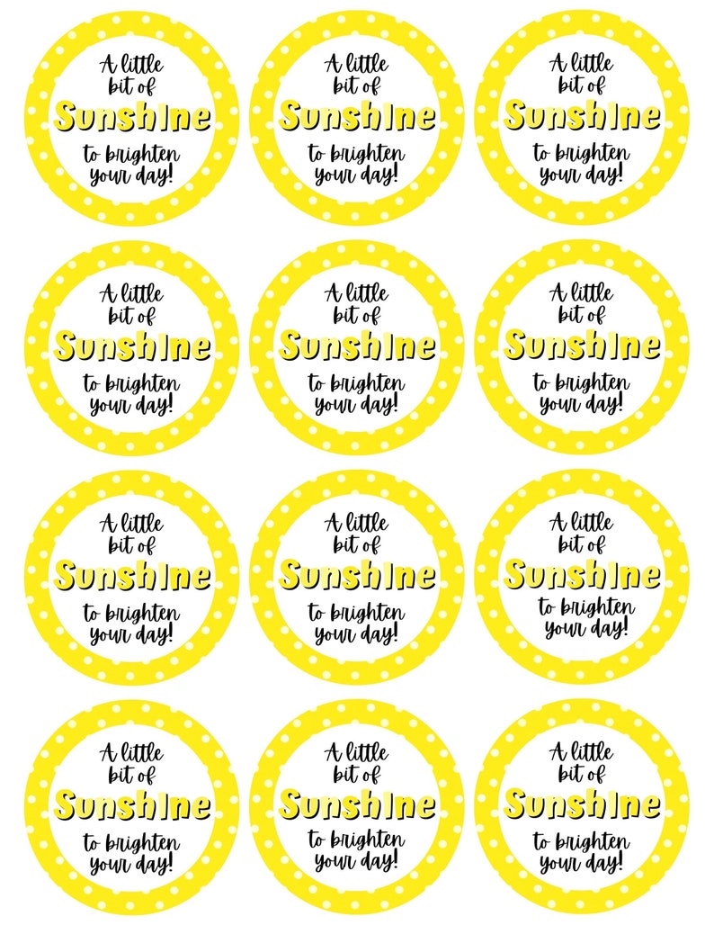 Appreciation Tag Brighten Your Day Tag Printable Treat Tags - Etsy