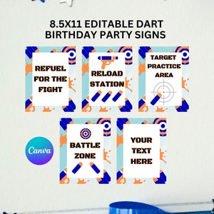 Dart Party Sign, Dart Party Sign Template, Dart Birthday Sign, Editable ...