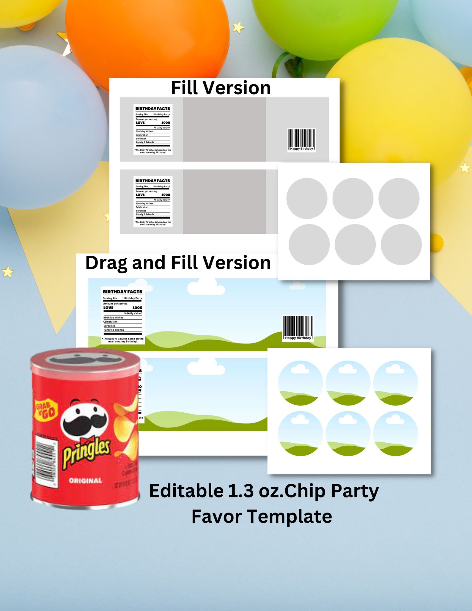 Chip Label Chip Label Template Editable Chip Label Template Etsy