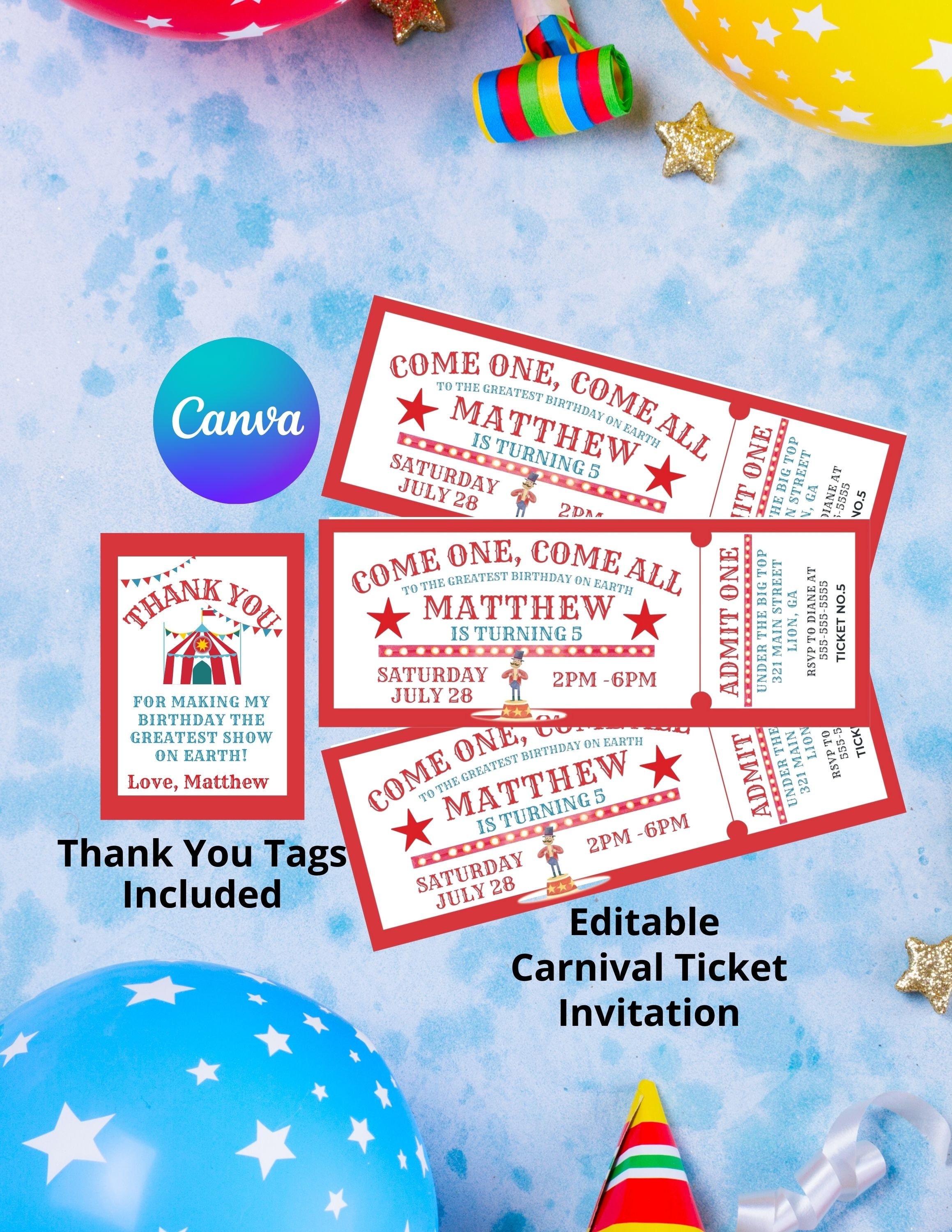 Carnival Ticket Invitation, Circus Ticket Invitation, Carnival Birthday  Invitation, Carnival Party Invite, Circus Invitation, Circus Ticket - Etsy, image size:2318x3000