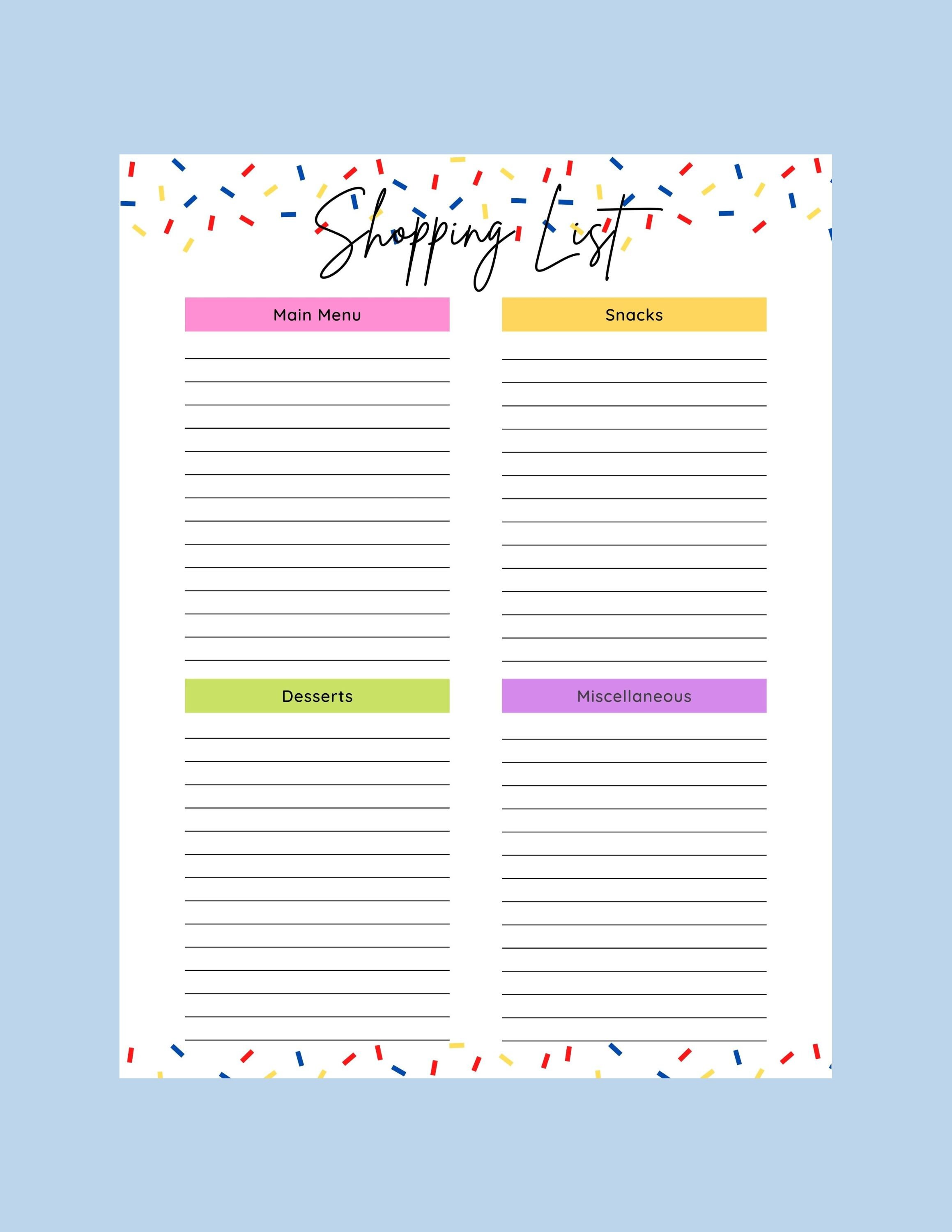 Birthday Party Checklist Planner, Editable Canva Template (digital ...