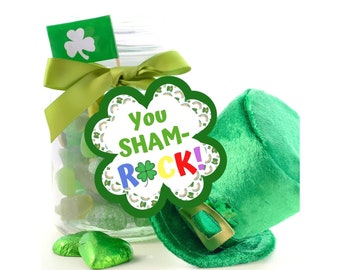 St Patrick's Day Gift Tags, St Patricks Day Tags, Goodie Bag Tags,  Cookie Tags, You Shamrock Treat Tags, St Patrick's Day Treat Tags