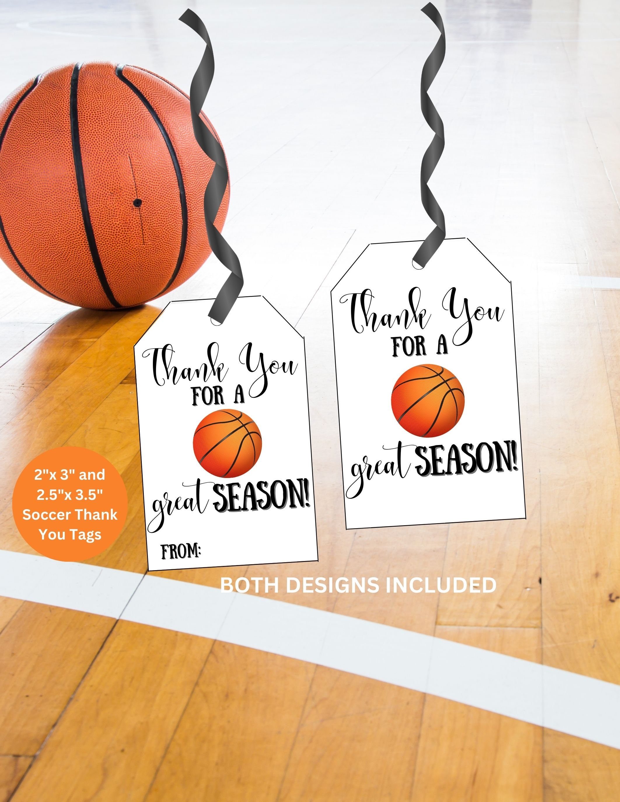 Basketball Favor Tags - Thank You Tags - Birthday Party Favors - INSTANT  DOWNLOAD with EDITABLE text template - you personalize at home