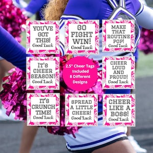 Etiqueta de porristas, Etiquetas de golosinas para porristas, Etiqueta de buena suerte para porristas, Etiqueta de refrigerio para porristas, Etiqueta de porristas imprimible, Etiqueta de porristas imprimible, Etiqueta de porristas