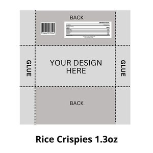 Rice Krispies Template, Blank Rice Krispies Template, Editable Rice Krispies Template, Rice Krispies Label, Krispies Treat Label. 1.3 oz image 3
