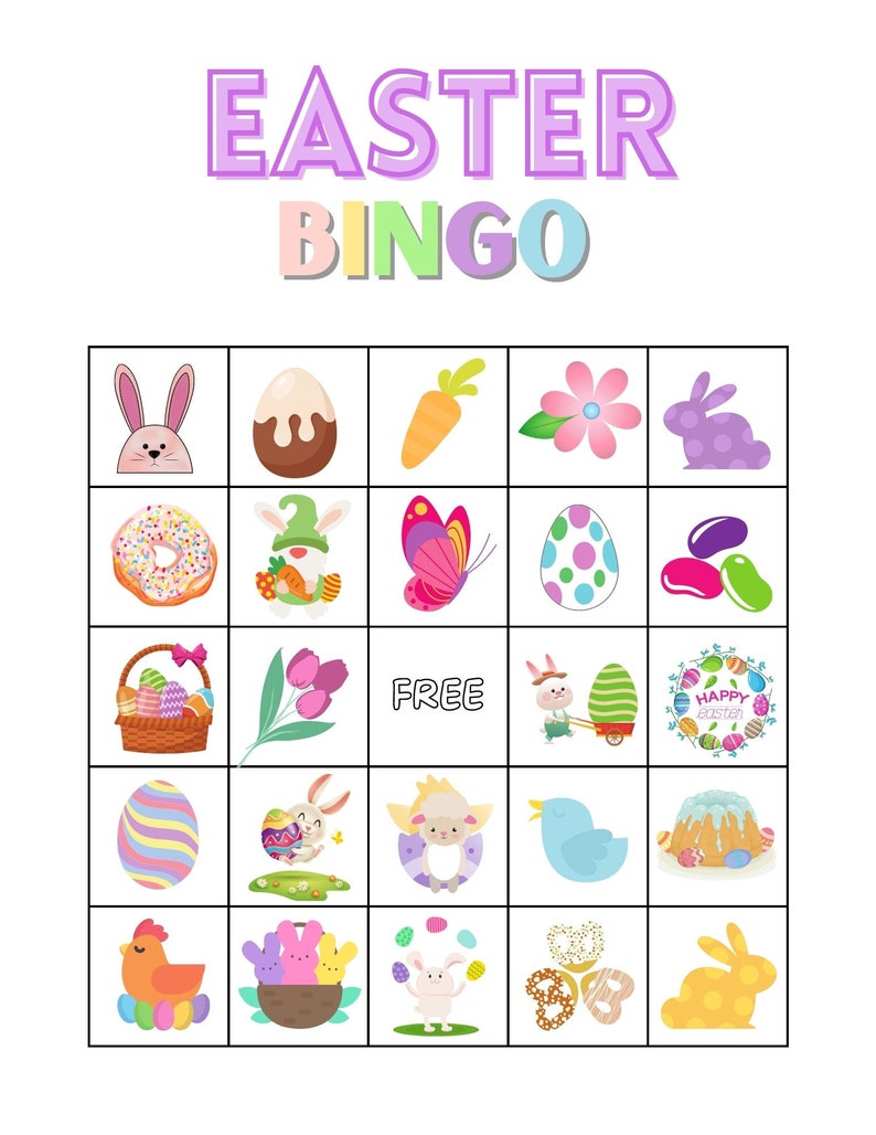 Easter Bingo, Classroom Bingo, Printable Bingo Cards, Easter Bingo ...