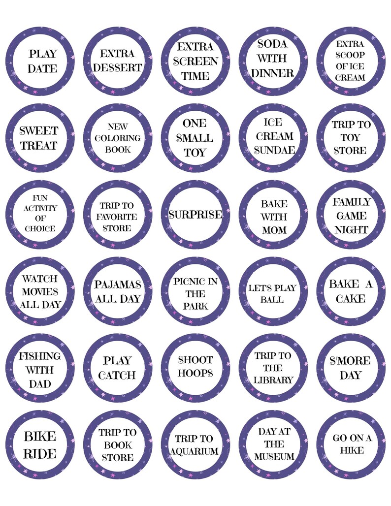 Back to School Reward Tokens Printable Reward Tokens School Etsy