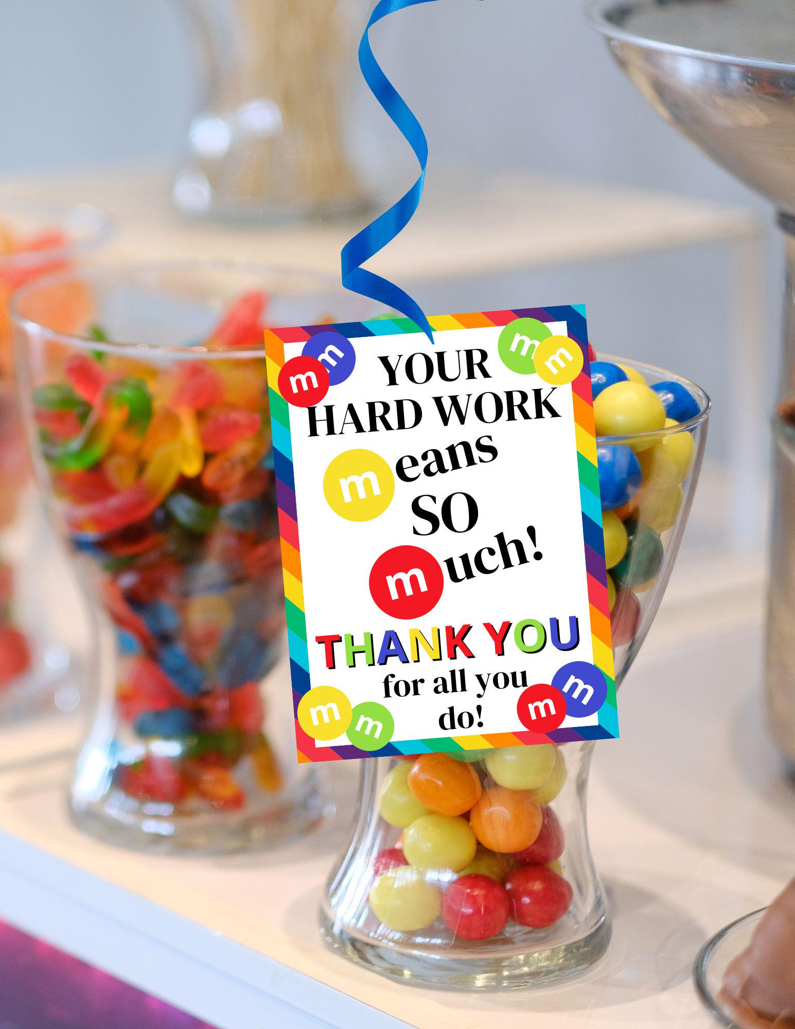Printable Teacher Appreciation Gift Tags, Thank You Treat Tags ...