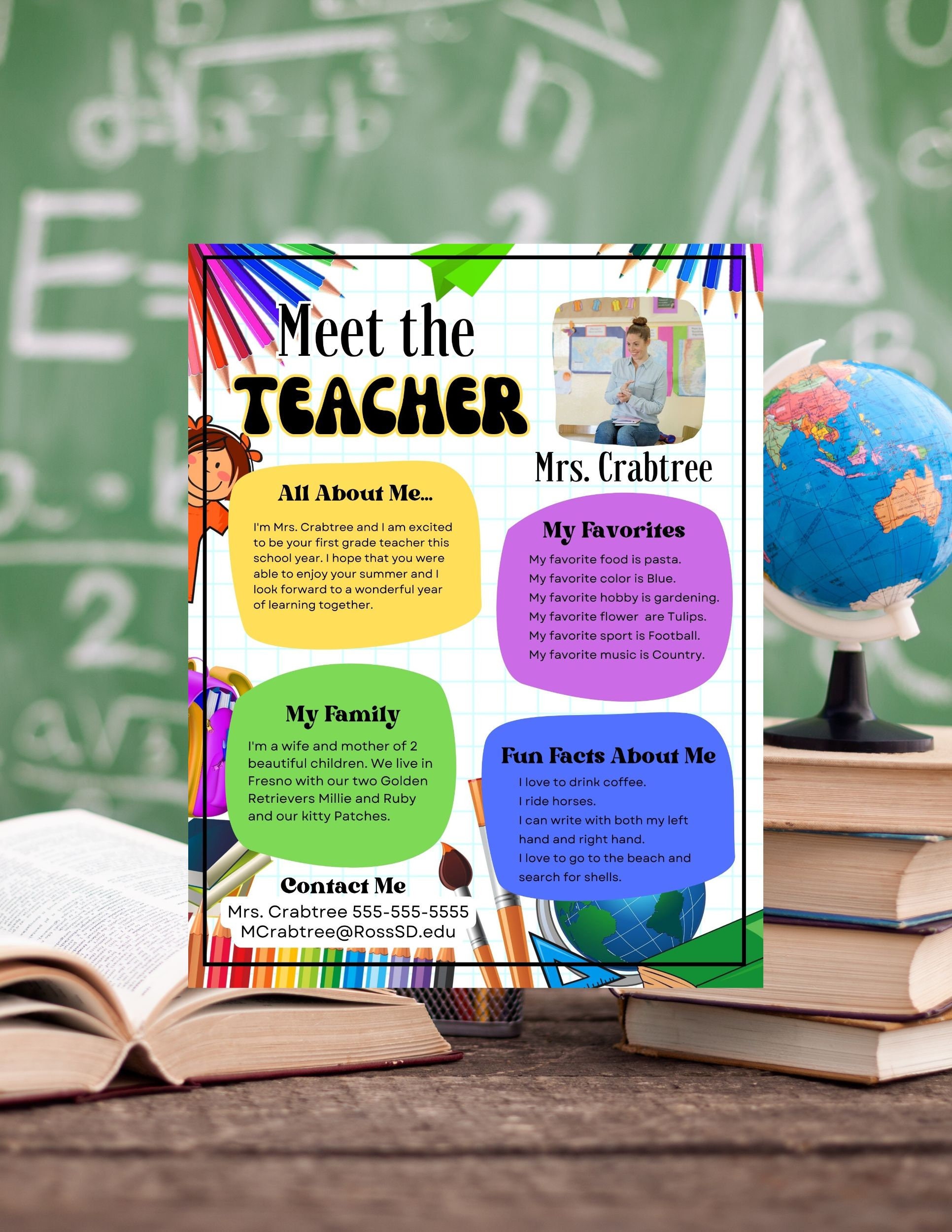 Editable Meet the Teacher Flyer Template, School Open House (canva ...