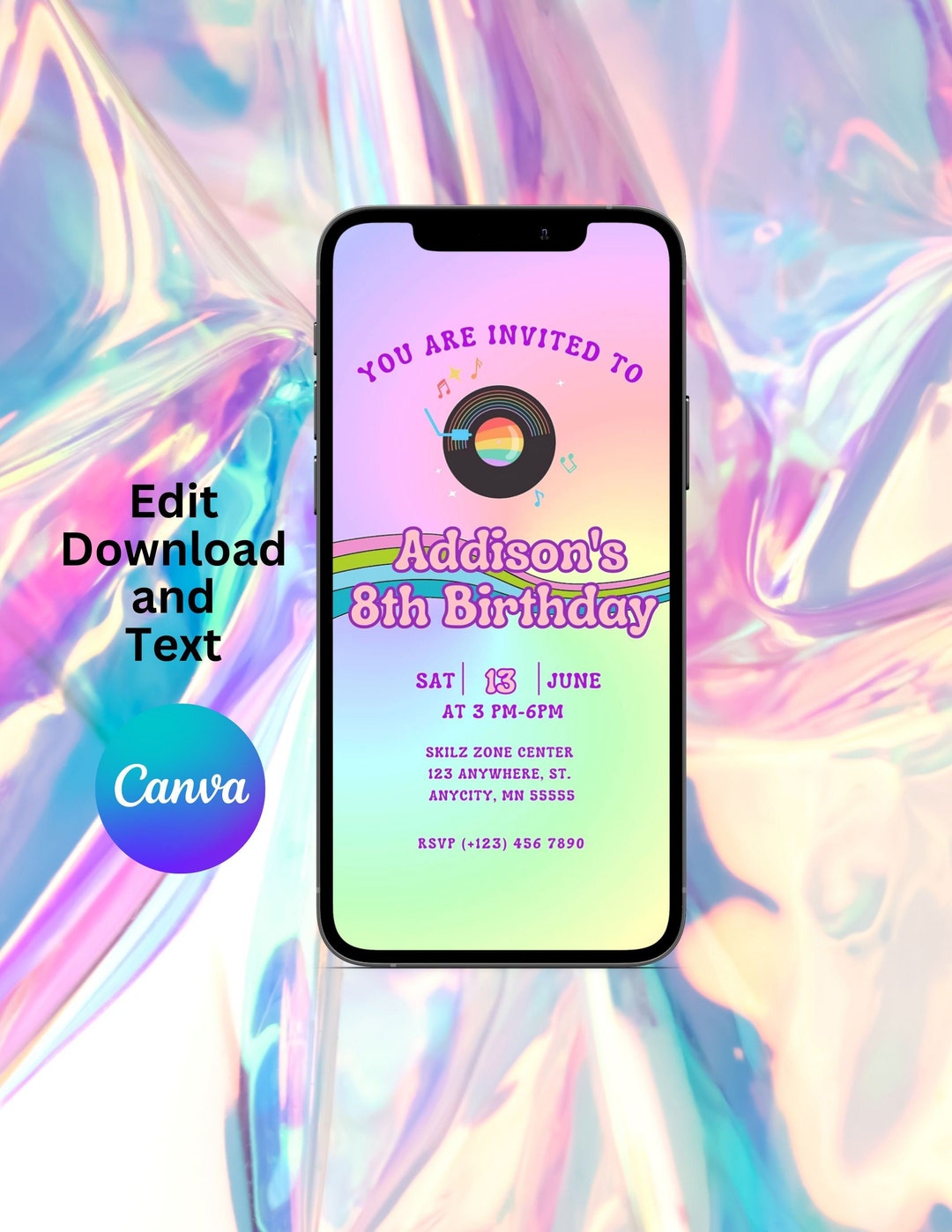 Electronic Birthday Invitation, Video Birthday Invitation, Mobile