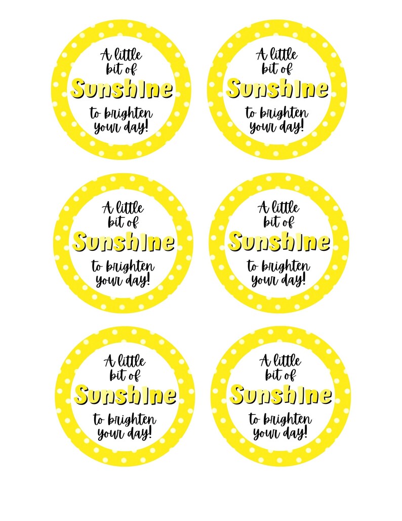 Appreciation Tag, Brighten Your Day Tag, Printable Treat Tags, Teacher Gift Tag, Sunshine Gift Tag, Teacher Tag, Appreciation Gift Tag image 4