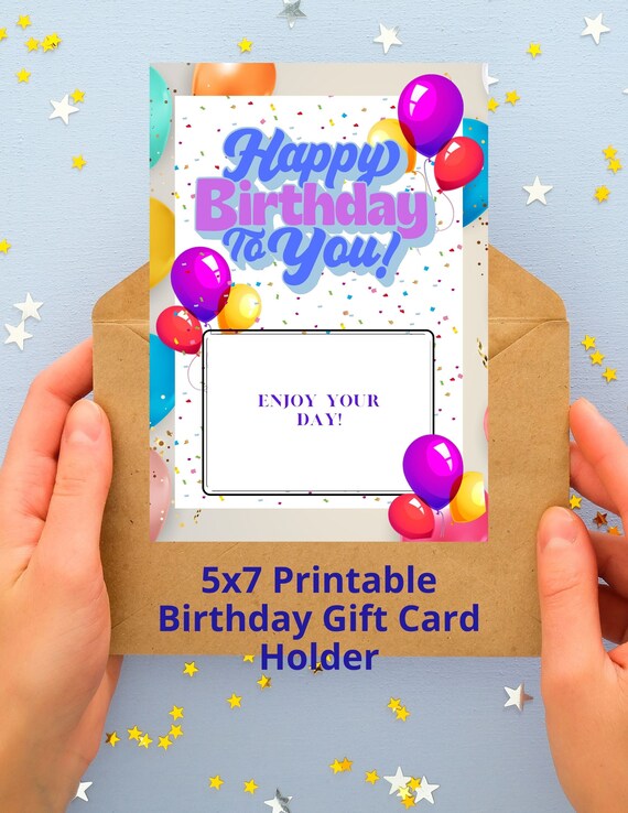 Birthday Gift Card Holder Gift Card Holder Happy Birthday - Etsy