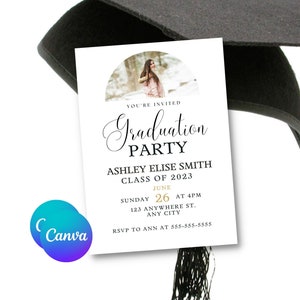 Graduation Invitation, Graduation Invitation Template, Editable Graduation Template, Graduation Party Invitation, Graduation Announcement