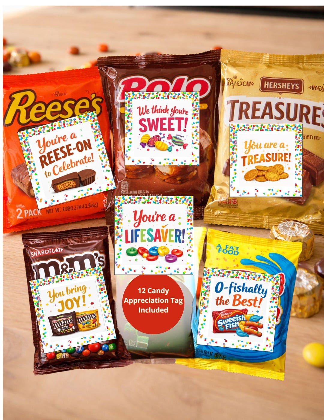 Teacher Appreciation Tag, Candy Treat Tag, Employee Recogintion (PDF ...