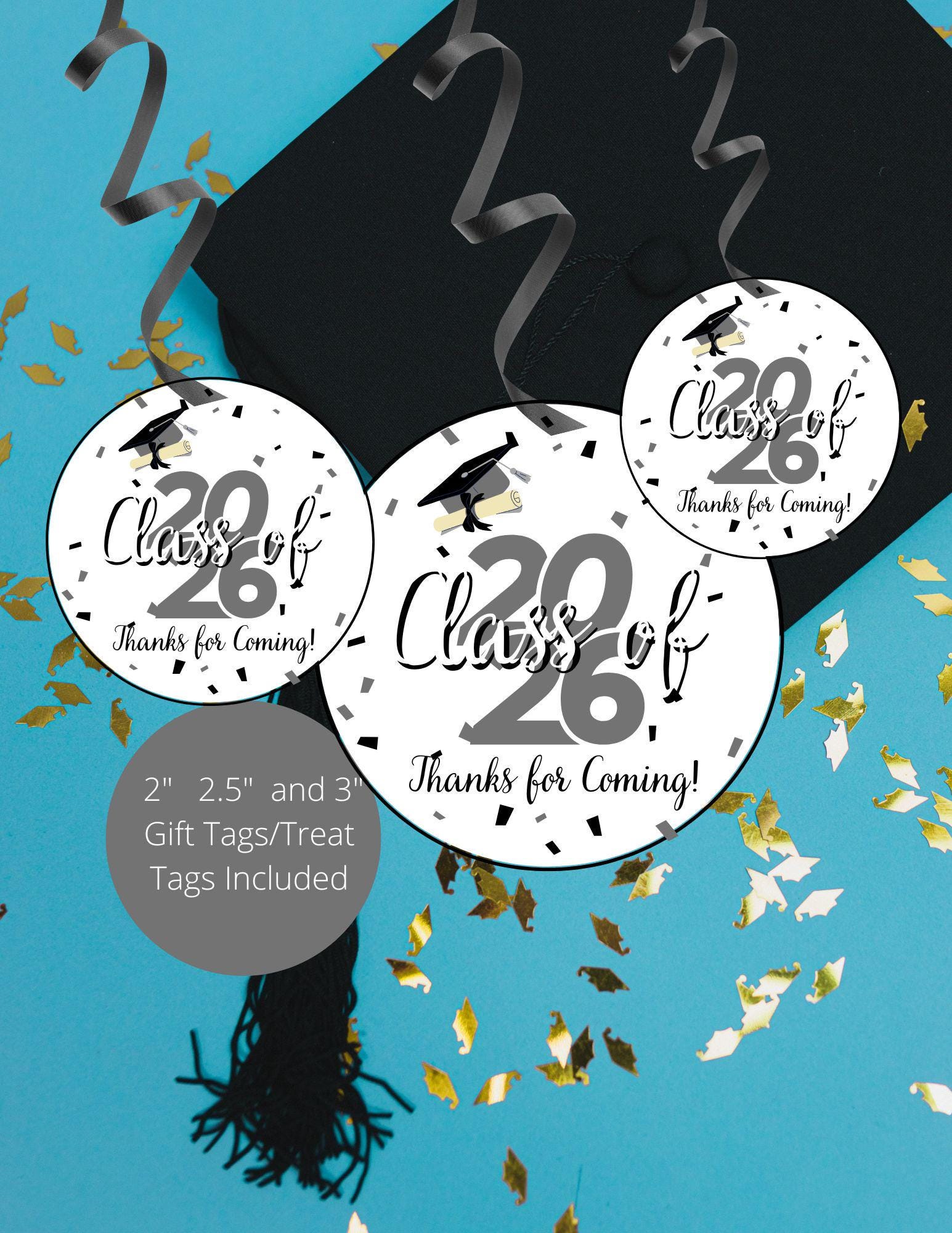 Class of 2026 Graduation Gift Tag, Printable Thank You for Coming, Grad ...