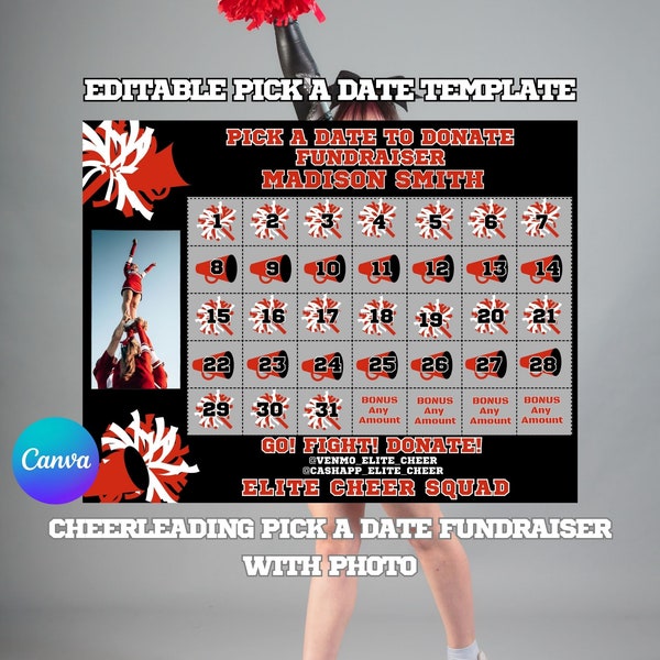 Printable Cheer Calendar - Etsy