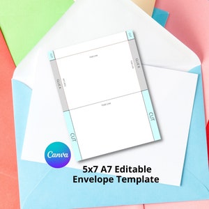 Envelope Template, A7 Envelope Template, Editable Envelope Template ...