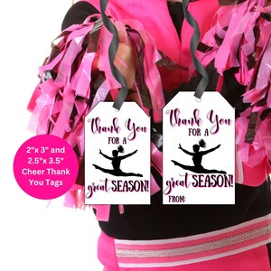 Etiqueta de porristas, etiqueta de agradecimiento por las porristas, etiqueta de buena suerte, etiqueta de refrigerio para porristas, etiqueta de porristas imprimible, etiqueta de agradecimiento por una gran temporada, etiqueta deportiva