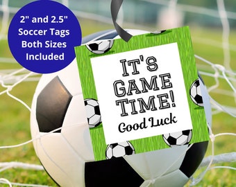 Soccer Tags, Soccer Good Luck Tag, Good Luck Tag, Sports Tag, Printable Sports Tag, Soccer Treat Tag, Printable Soccer Tag, Game Time Tag